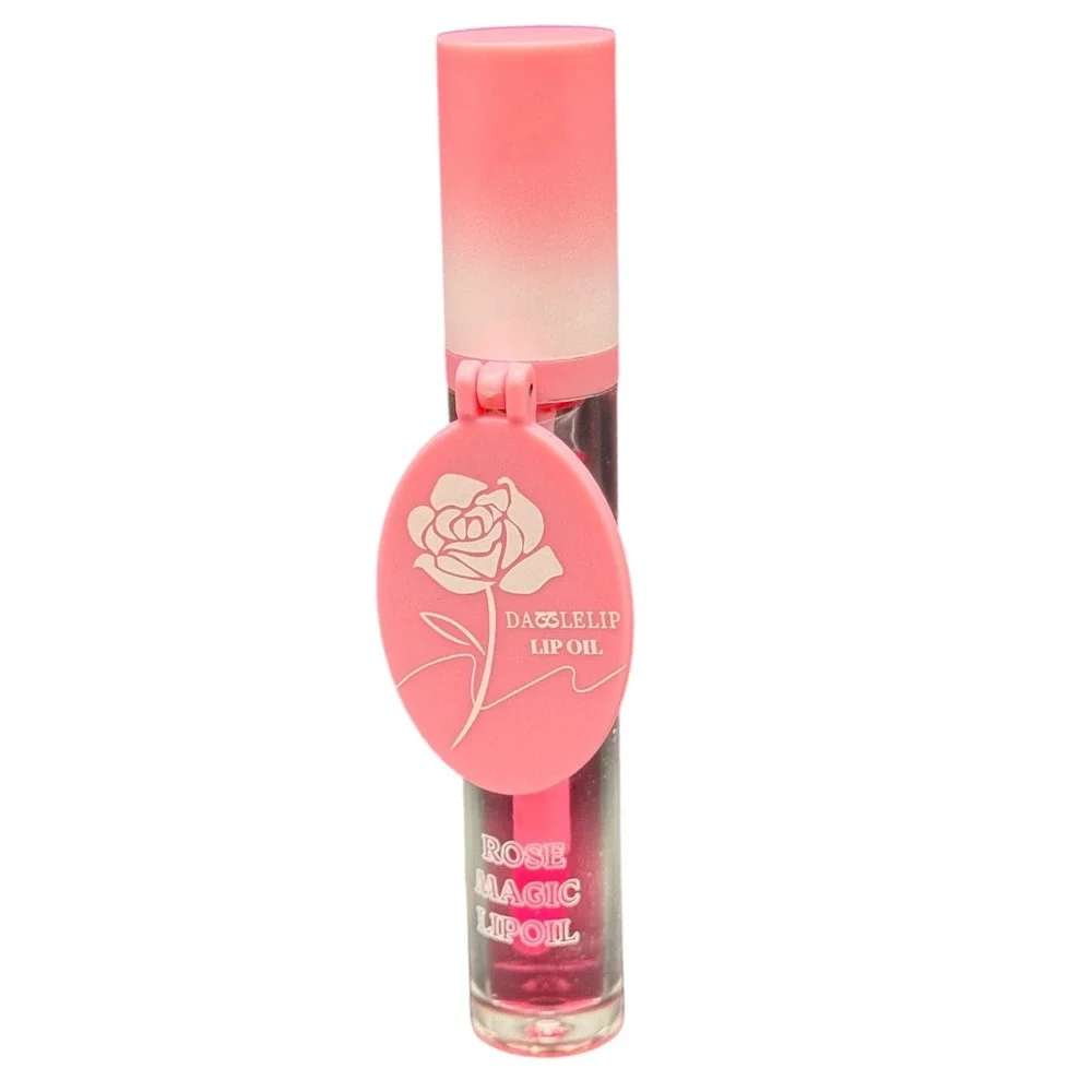 Dazzlelip Rose Magic Lip Oil 05 Pink Tinted Hydrating Glossy Lip Treatment
